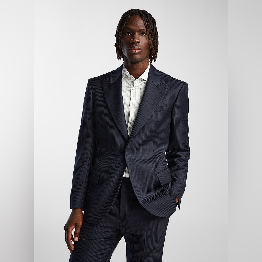 NWT Emporio Armani Men's Navy Pinstripe Blazer size 42 US (52 EUR)